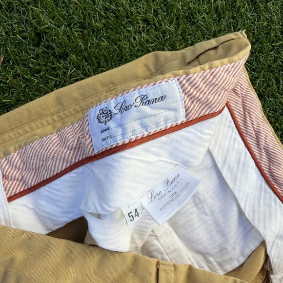 Loro Piana Men's Beige Khaki Chino Pants - Picture 3 of 6